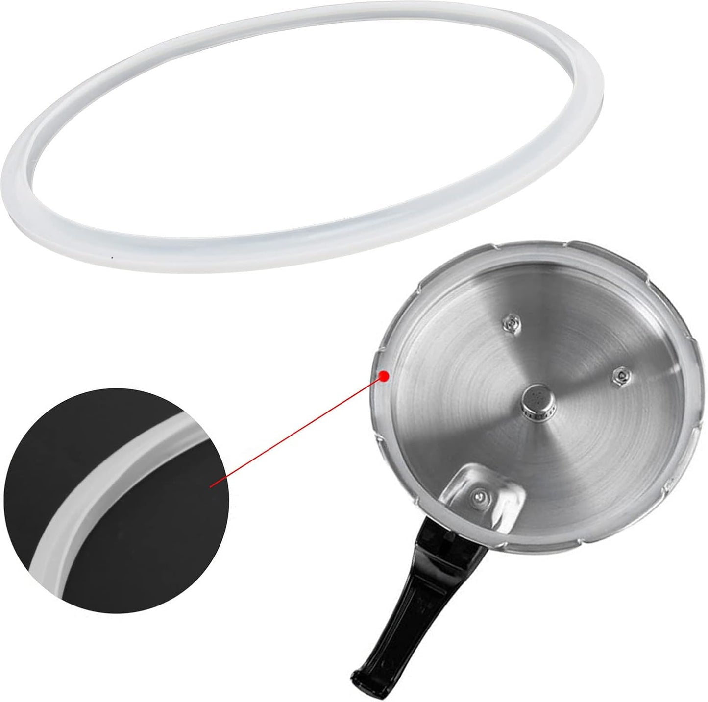 Pressure Cooker Sealing Rings Replacement Accessory, , Suitable for Aluminum Alloy Pressure Cooker, Compatible with Different (24cm)