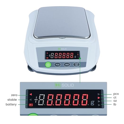 U.S. Solid Analytical Balance, 3000g/6.6lb x 0.01g Digital Precision Scale, Piece Counting, g/ct/oz/lb, 6.2" x 5" Rectangular Pan, 100-240V AC & 4xDC 1.5V Battery, Kitchen, Jewelry, Scientific Use