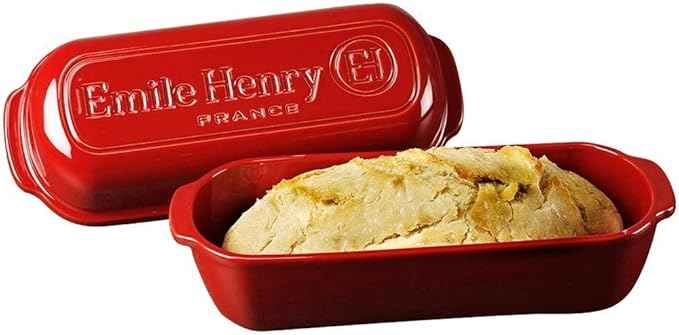 Emile Henry Italian Bread Loaf Baker | Burgundy