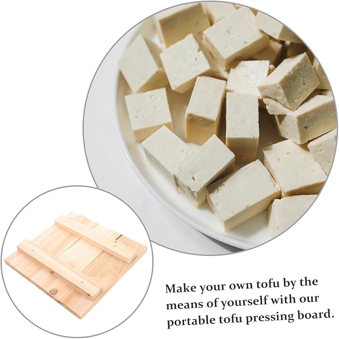PRETYZOOM Handmade Tofu Press Mold Chess Press Board for Tofu Making Dishwasher Safe