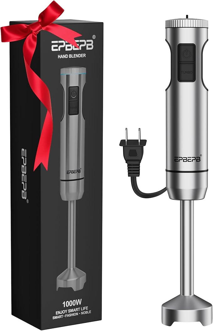 Handheld Immersion Blender, Wired, 11-Speed Adjustable, 1000W Pure Copper Motor, Gift-Box Packaging, Perfect For Smoothies And Soup Mixing, Essential Kitchen Helper