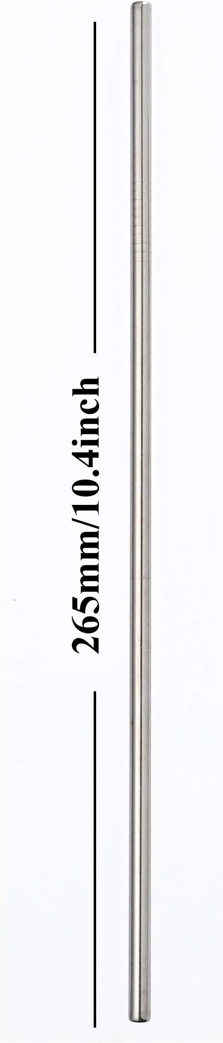 Reusable Metal Straws 100 Pieces,10.5'' Stainless Steel Straws All Straight Straws for 20oz 30oz Tumbler Yeti Cup, Drinking Metal Straws Bulk For Wholesale(100pcs All Straight -10.5" Silver)