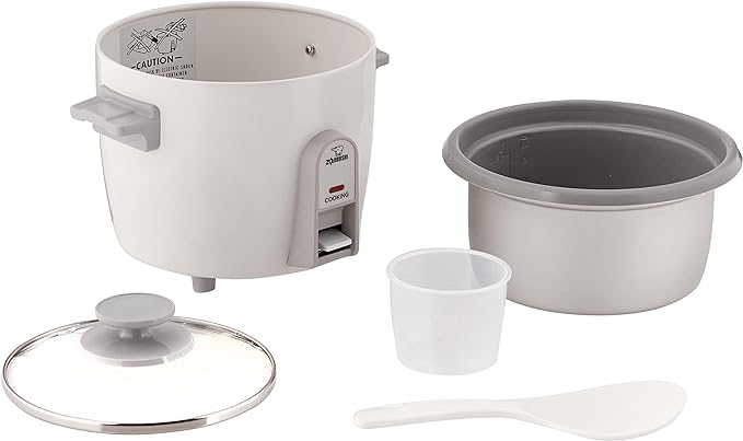 Zojirushi NS-ZCC10 Neuro Fuzzy Cooker, 5.5-Cup uncooked rice / 1L, White & NHS-06 3-Cup (Uncooked) Rice Cooker, White (-WB)