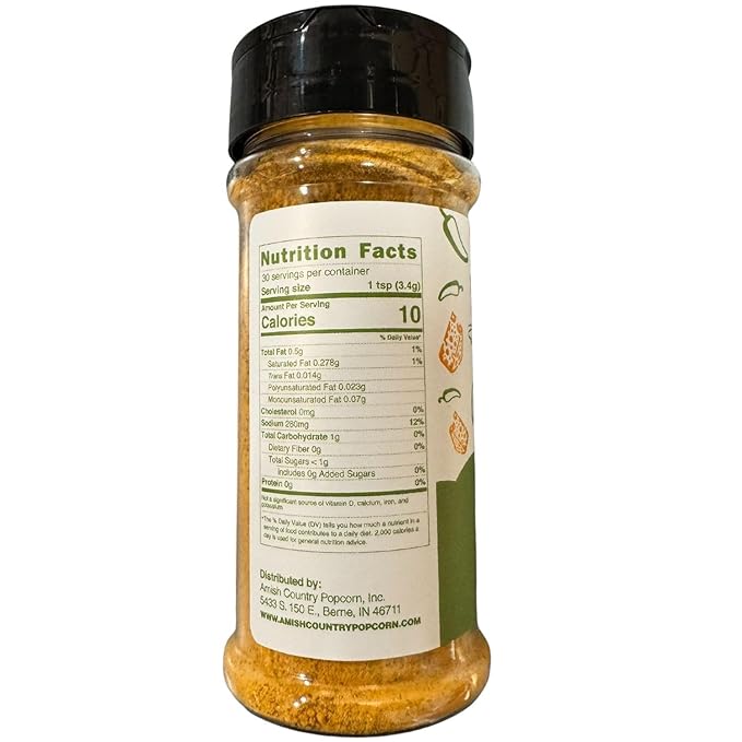 Amish Country Popcorn | Jalapeno Cheddar Seasoning - 4.2 Ounces | Old Fashioned, Non-GMO