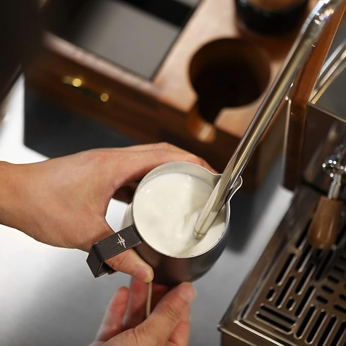 MHW-3BOMBER WDT Tool Espresso Distribution Tool with Magnetic Stand for Barista + MHW-3BOMBER Milk Frothing Pitcher 12oz Milk Frother Cup Espresso Steaming Pitcher