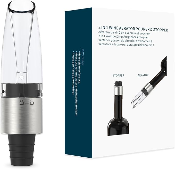 Wine Aerator Pourer and Wing Corkscrew Wine Bottle Opener