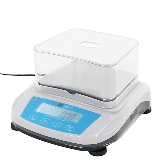 U.S. Solid Precision Lab Scale 1000g x 0.01g- High Precision Analytical Balance w/USB and RS232 Interface, Detachable Draft Shield, Calibration Weight,100-240 VAC