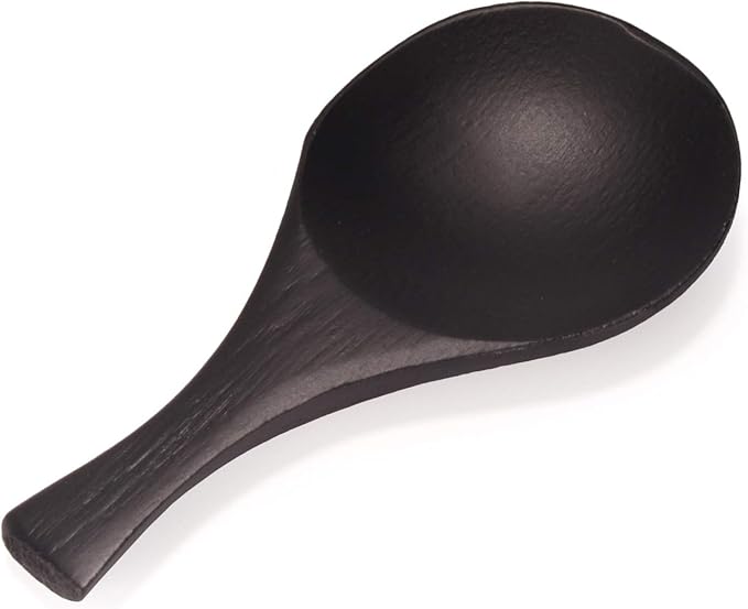 BambooMN - 3.5" Small Solid Bamboo Round Scoop - Black - 30pcs