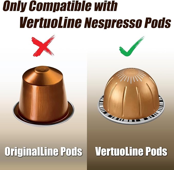 DecoBrothers Crystal Tempered Glass Vertuo Pod Holder Drawer, 28 Large or 56 Small Nespresso Capsule Organizer, White