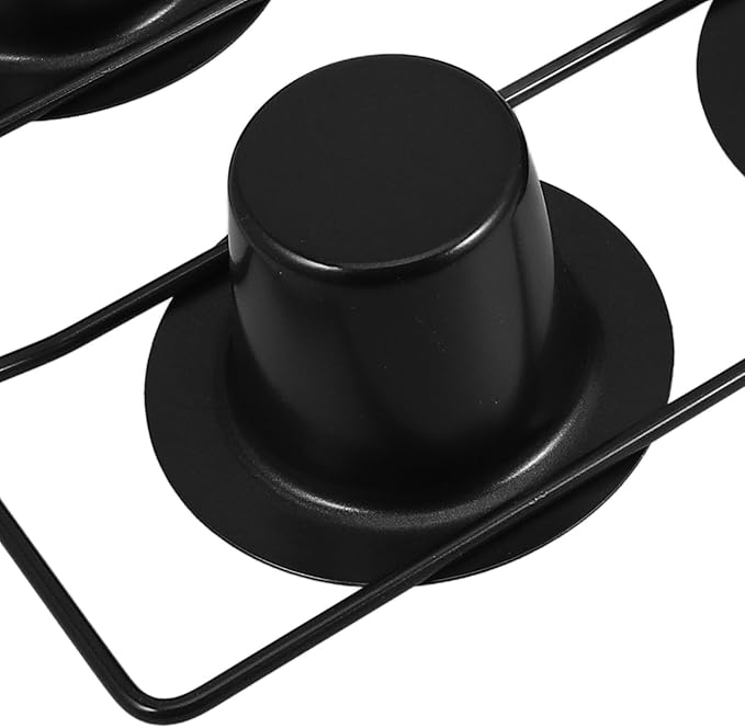Thickened Carbon Steel Nonstick Muffin Pan 6-cup Deep Cupcake Baking Tray Oven Popover Pan for Home Baking, Black Coated Muffin Tin,