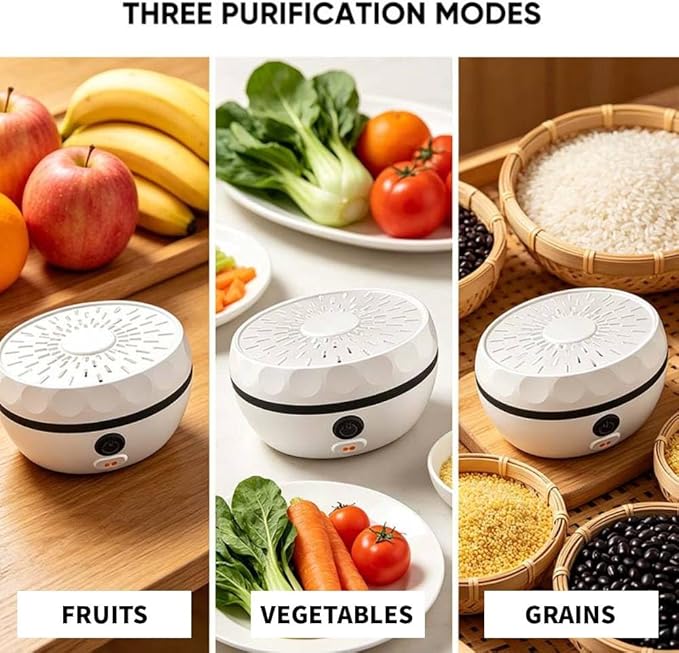 Fruit & Vegetable Cleaning Machine: Vegetable Cleaner Device with Multi-Mode Cleaning - Portable Waterproof Food Purifier for Fruits, Vegetables, Meat & Seafood - USB Rechargeable (blue)