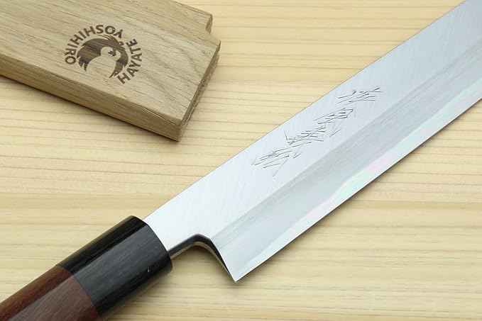 Yoshihiro Shiroko High Carbon Steel Kasumi Yanagi Rosewood Handle Sushi Sashimi Chef Knife (10.5" (270mm))