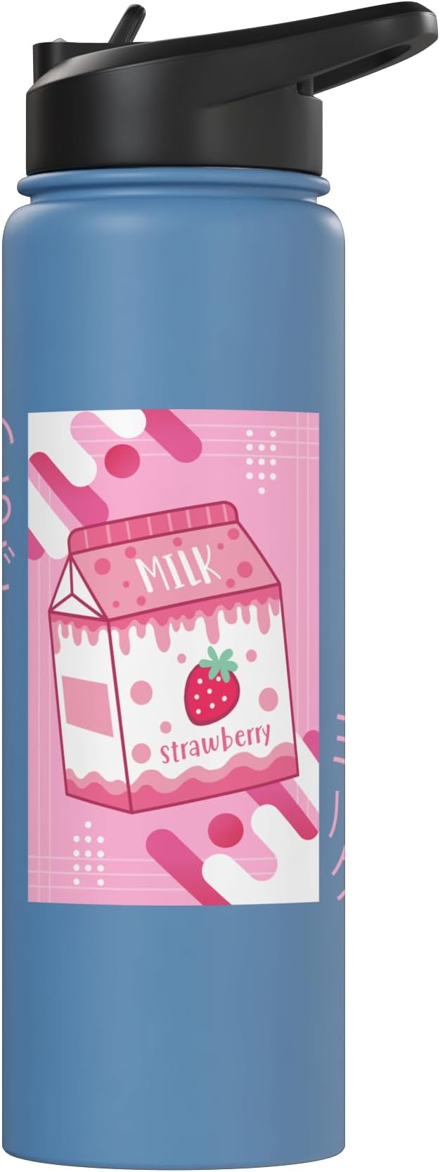 Strawberry Milkshake Tshirt Japanese Otaku Anime Kawaii Stainless Steel Insulated Water Bottle
