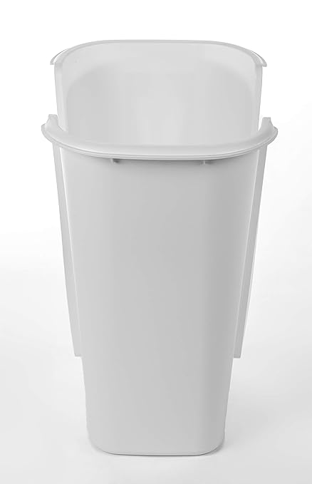 Waste-Eze; Adaptive,13 Gallon Kitchen/Office Trash Can, with Ergonomic, Easy-to-Use Design and Made in The U.S.A. - White
