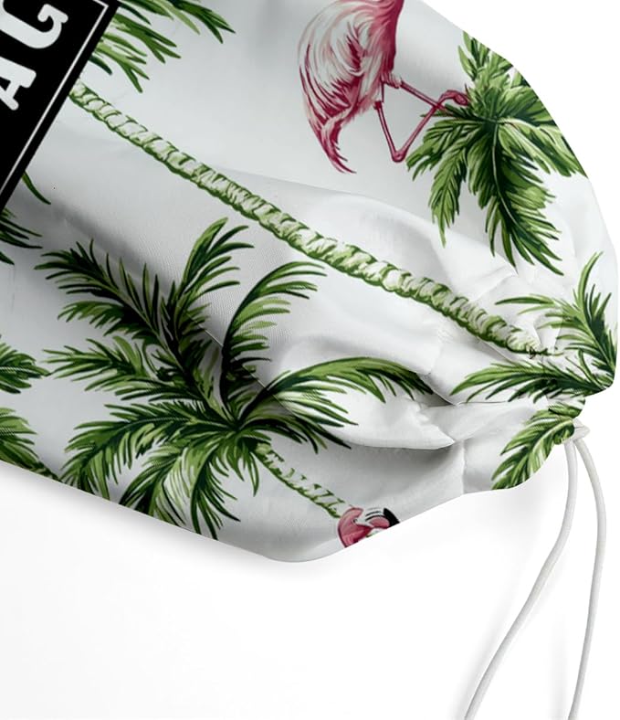 Plastic Bag Organizer, Reusable And Washable Country Style Plastic Cag Organizer,for Home Kitchen Travelling Camping Decor, use 1 Pack，Flamingo Palm Tree Pattern