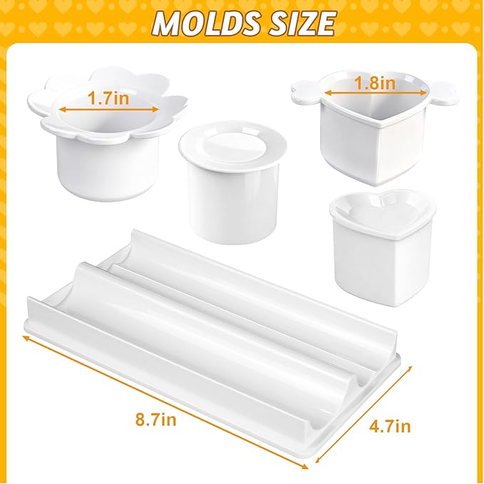 Cake Pop Mold Set with 8.7 Inch Double Tray, 1.75in Heart and Round Non-3D Printed Cake Pop Cutter and Pusher, Smooth and Easy Clean Surface, Baking Molds for Home Baking, Birthday Parties, Wedding