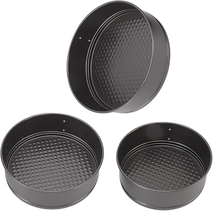 Cake Pan Set, Round Cheesecake Pan, Nonstick Cake Pan with Removable Bottom for Cheesecakes, Yogurt Cakes, Mousse, Coffee Cakes (20/22/24)