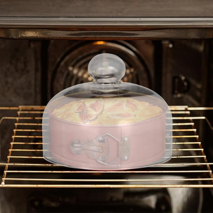 SOIMISS 6.2-Inch Mini Glass Microwave Splatter Cover, 4.7" Tall Dome Food Lid with Steam Vent, Heat-Resistant Clear Splash Guard for Soup Bowls and Mugs