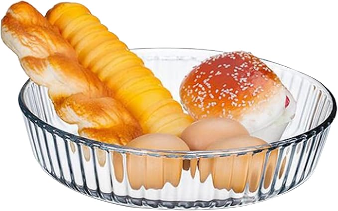 10 Inch Glass Deep Pie Dish for Baking Glass Baking Dish Clear and Durable Oven Baking Pie Pan Quiche Baking Dish Deep