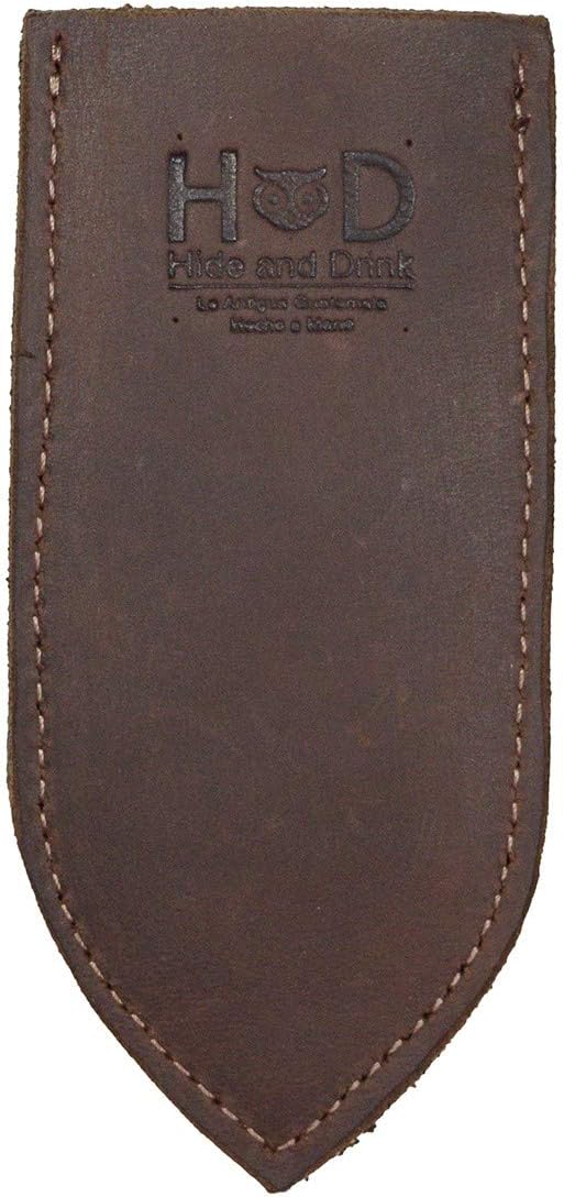 Hide & Drink, Cast Iron Hot Handle Cover, Skillet Panhandle Grips, Frying Pan, Heat Protection, Kitchen Essentials, Full Grain Leather, Handmade (Bourbon Brown, Small)