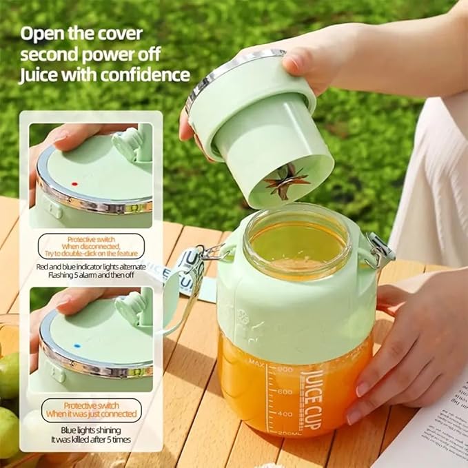800 - Portable Blender for Shakes And Smoothies with 28oz Cup, Lid, Straw and Shoulder Strap, Type-C USB Rechargeable, Personal Size Blenders Bpa-Free for Gym/Travel/Kitchen (1pc Green)