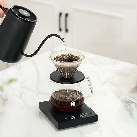 TIMEMORE Black Mirror Basic 2 Coffee Scale Espresso/Pour Over with Auto Timer and Flow Rate Function, 1600mAh, 2kg/0.1g Precision, g/oz Units, Portable Digital Scale for Kitchen/Baking/Cooking