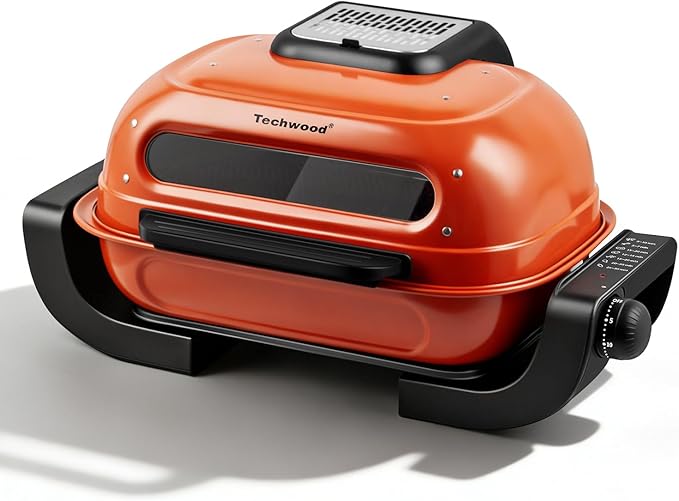 Electric Grill, Techwood 3-in-1 Indoor Grill Fish Roaster, Odor-Free 3-Layer Filter Korean BBQ Grill, Timer Control Knob, Double Sided Heating, Roast, Toast, Grill & More for Parties & Everyday Meals