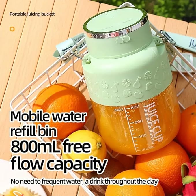 800 - Portable Blender for Shakes And Smoothies with 28oz Cup, Lid, Straw and Shoulder Strap, Type-C USB Rechargeable, Personal Size Blenders Bpa-Free for Gym/Travel/Kitchen (1pc Green)