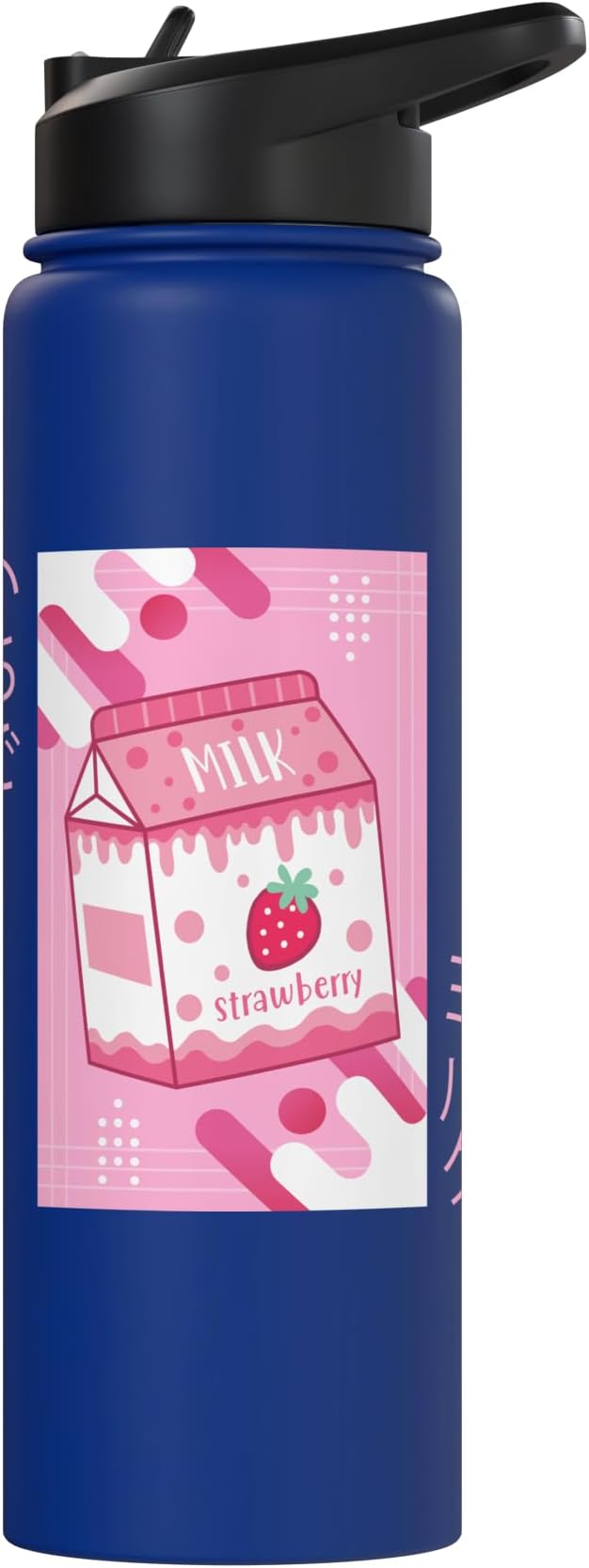 Strawberry Milkshake Tshirt Japanese Otaku Anime Kawaii Stainless Steel Insulated Water Bottle