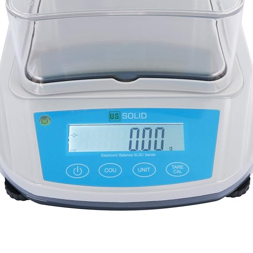 U.S. Solid Precision Lab Scale 300g x 0.01g- High Precision Analytical Balance w/USB and RS232 Interface, Detachable Draft Shield, Calibration Weight,100-240 VAC