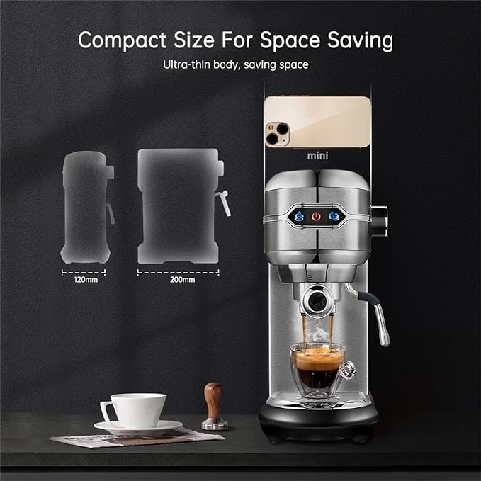 Semi-auto Stainless Steel Household Coffee Machine 19 Capsules Superfine Capsule Powder Coffee Machine Cappuccino and Espresso H11 (Color : H11 Jug Mat Tamper, Size : CHINA_EU)