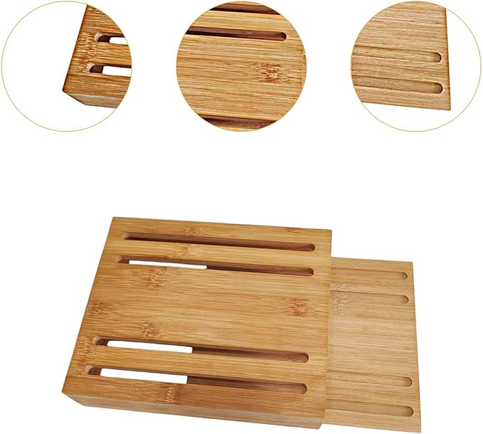 Bamboo Bread Cutting Tool, Even Slice Loaf Slicer with Crumb Catcher for Cakes and Bagels