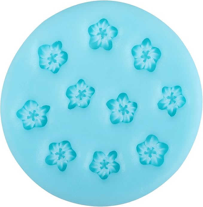 Flower Silicone Molds Mini Flower Fondant Chocolate Molds for Cake Decorating Cupcake Topper Candy Gum Paste Polymer Clay