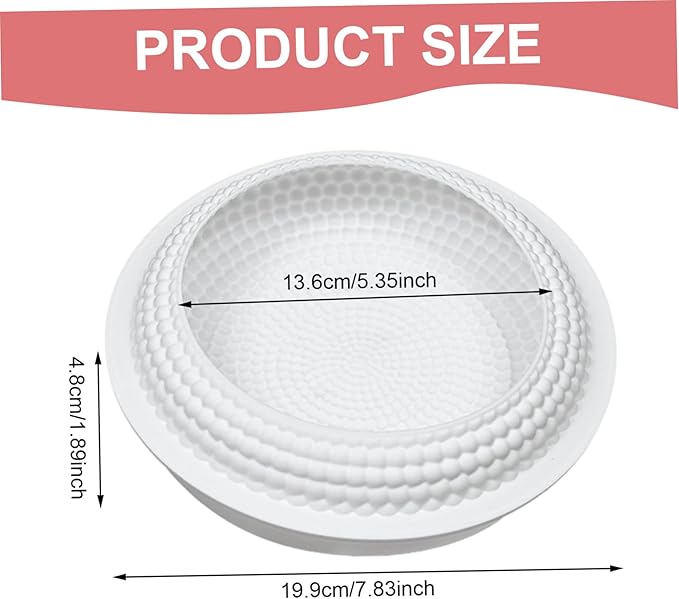 Mousse Cake Molds Round Beaded Design Cake Mold Non-Stick Easy Release Washable Reusable Silicone Mould for Baking Pastries, French Dessert, Mold, Mousse Molds