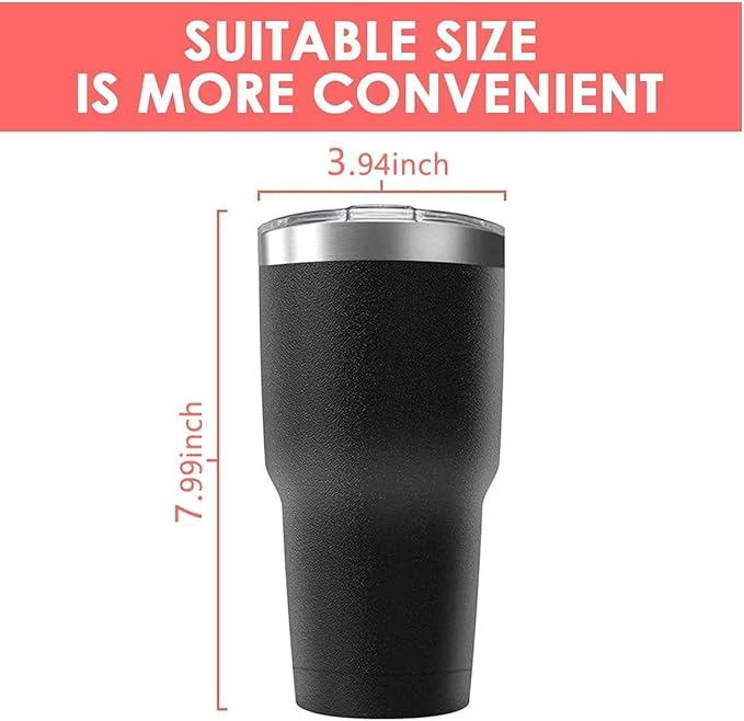 30oz Stainless Steel Travel Mug with Lid, 25 Pack Double Wall Vacuum Insulated Bulk Tumbler, Powder Coated Coffee Cup Suitable for Vehicle Cup Holders (Black)