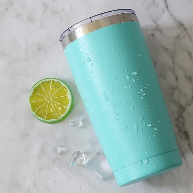 6 Pack 20oz Tumbler Vacuum Insulated Travel Mug with Lids, Stainless Steel Double Wall Bulk Cup for Home, Office, Outdoor Suitable for Vehicle Cup Holders(White)