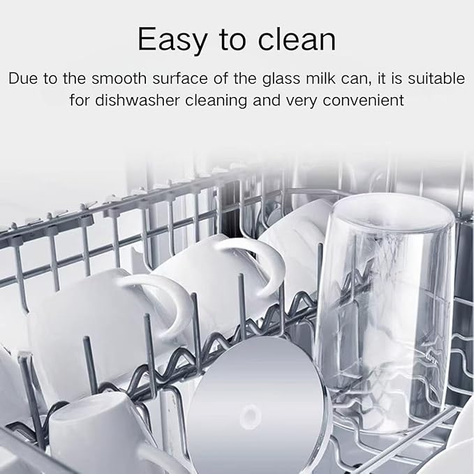 16.9 oz. Glass Milk Storage Container for Jura Automatic Coffee Machines, Clear Glass Milk Container.