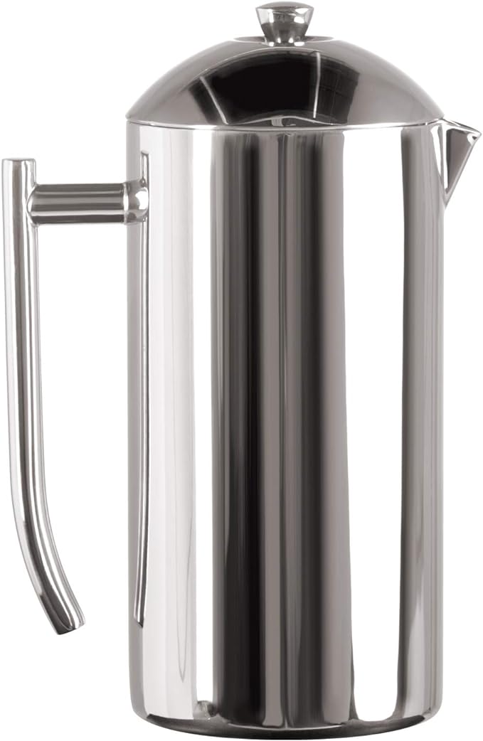 Frieling Double-Walled Stainless Steel French Press Coffee Maker - 44 oz, Polished, Extra Large Stainless Steel Coffee Press for Commercial Use - Camping Coffee Makers & Tea Press