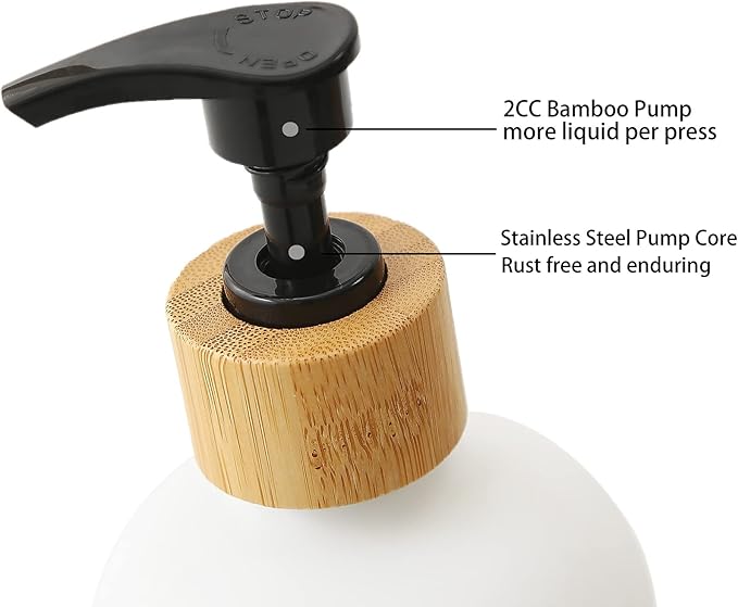 Glass Soap Dispenser for Kitchen Sink and Bathroom - Modern Farmhouse Decor, Hand Soap Dispenser for Kitchen Sink Decor