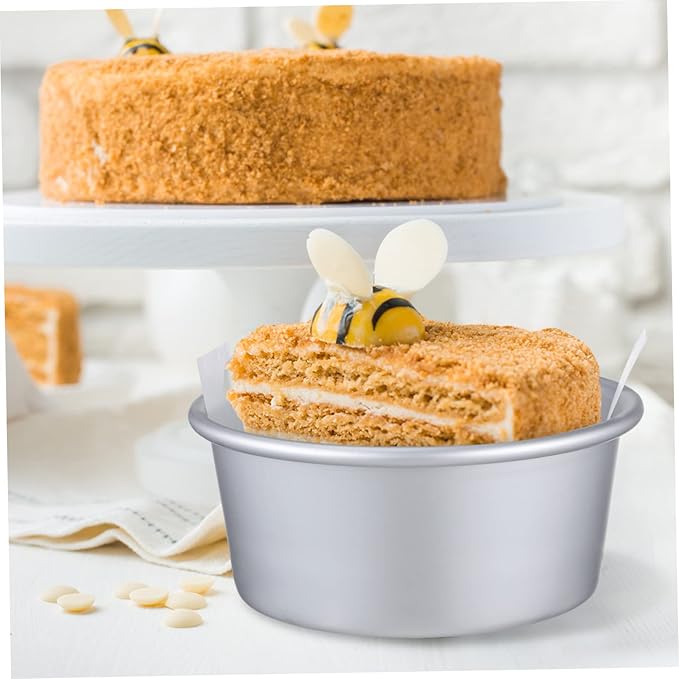 1set Round Cake Detachable Bottom Baking Liners for Baking Cakes Restaurants Bakeries Non-stick for