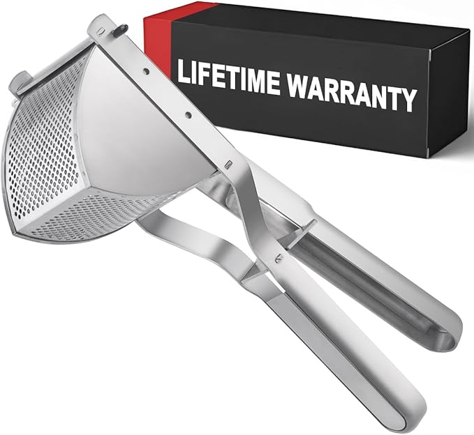 Potato Ricer Good Grip, Potato Masher Stainless Steel Professional Masher Kitchen Tool Fruit Press Baby Food Masher