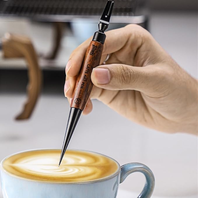 Bincoo Milk Frothing Pitcher with Latte Art Pen Espresso Milk Frothing Pitcher Stainless Steel 20oz/600ML Coffee Milk Frother Cup with Measurement Lines,Ergonomic Handle for Latte Art & Cappuccino