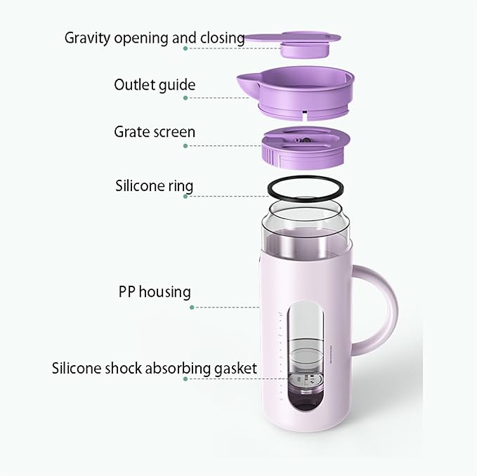 Cold kettle Cold kettle household high temperature resistant cold kettle set glass kettle cold bubble pot Water Pitcher Set for Hot/Cold Water(White)