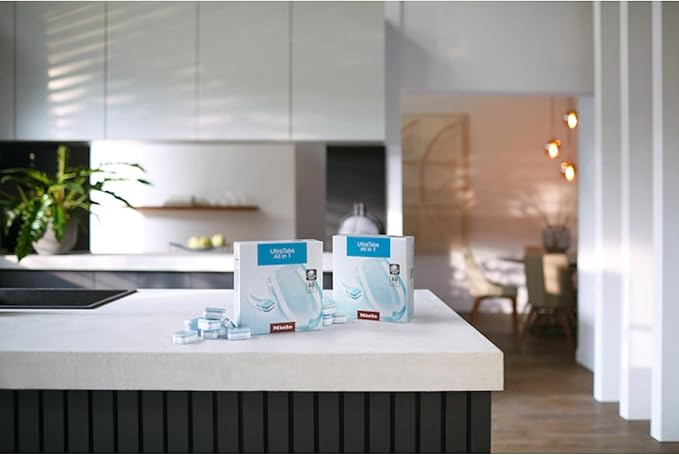 Miele UltraTabs All-in-One Dishwasher Detergent Tabs, Compatible with All Dishwashers, 60 Tabs, 2 Pack
