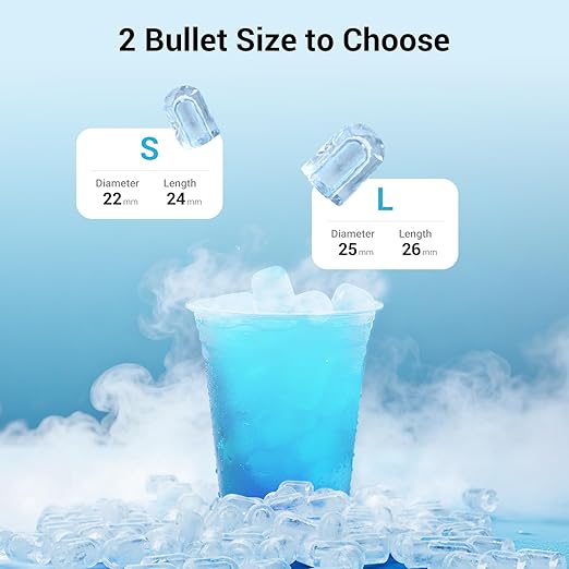 Portable Ice Maker Countertop with WiFi, 9 Cubes Ready in 6 Mins, 28lbs/Day, 2 Sizes of Bullet, Self-Cleaning Ice Machine with Ice Scoop and Basket Home Kitchen Office Bar Party