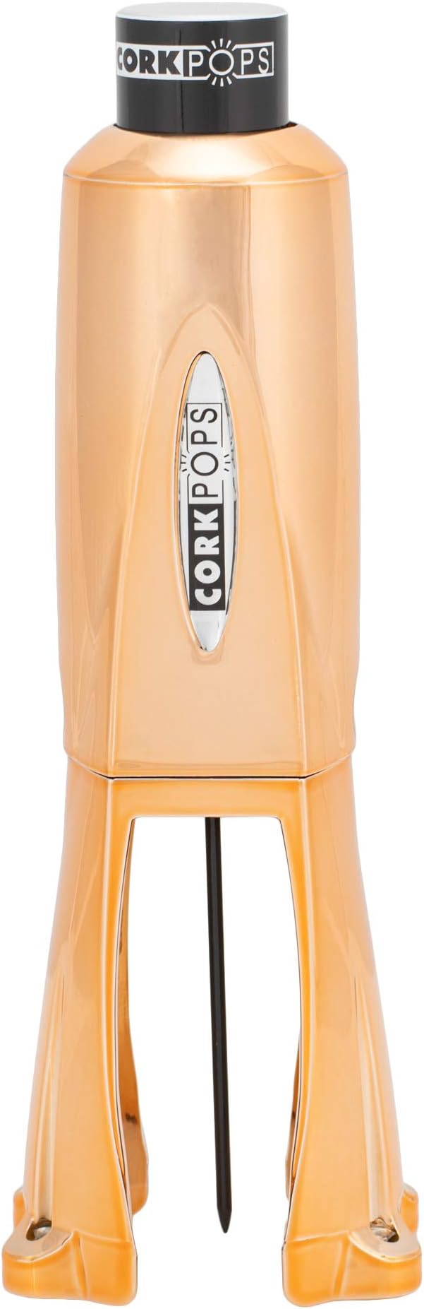 Cork Pops Legacy Wine Opener Built-in 4-Blade Foil Cutter Safe Cork Removal, Effortless Push Button Use, Needle Guard for Safety, Low-Pressure Cartridge Opens Up To 60 (Copper, With 1 Cartridge)