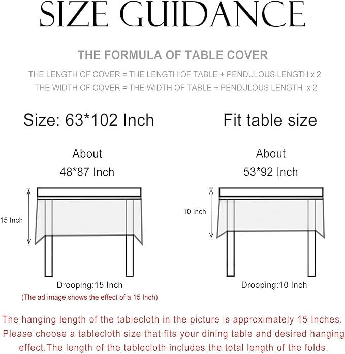 patdrea Designer French Vintage Long Rectangular Tablecloth,Yellow Floral Pattern Anti-Wrinkle Table Cloth,Dacorative Cover for Kitchen Dining Parties,Christmas,Thanksgiving,63"x102"-Cornflowers