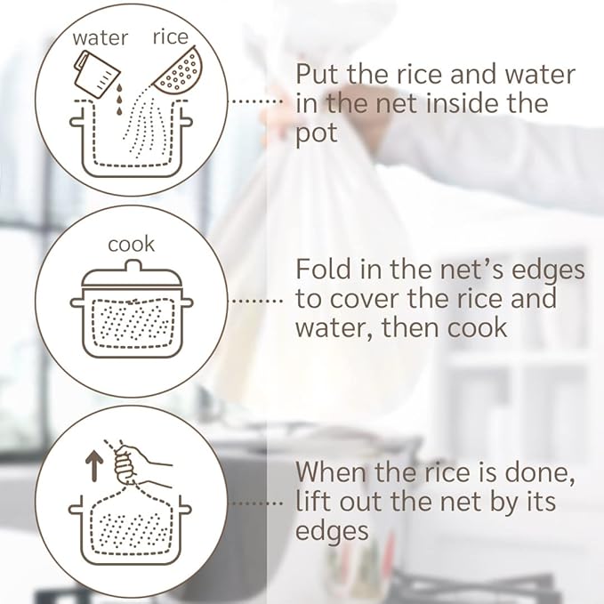Japanese Rice Cooker Net Sushi Rice Net Mesh Polyester Napkin Reusable Made in Japan (L Size (40"x40")) White