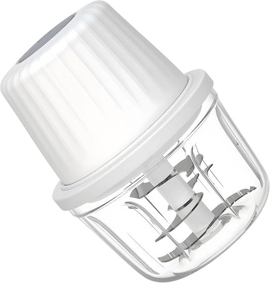 Cordless Veggie Chopper, 13.5 Oz / 400 Ml Electric Garlic Chopper, Mini Food Processor for Pepper, Ginger, Onion, Wireless Food Processor with Type-C Charging