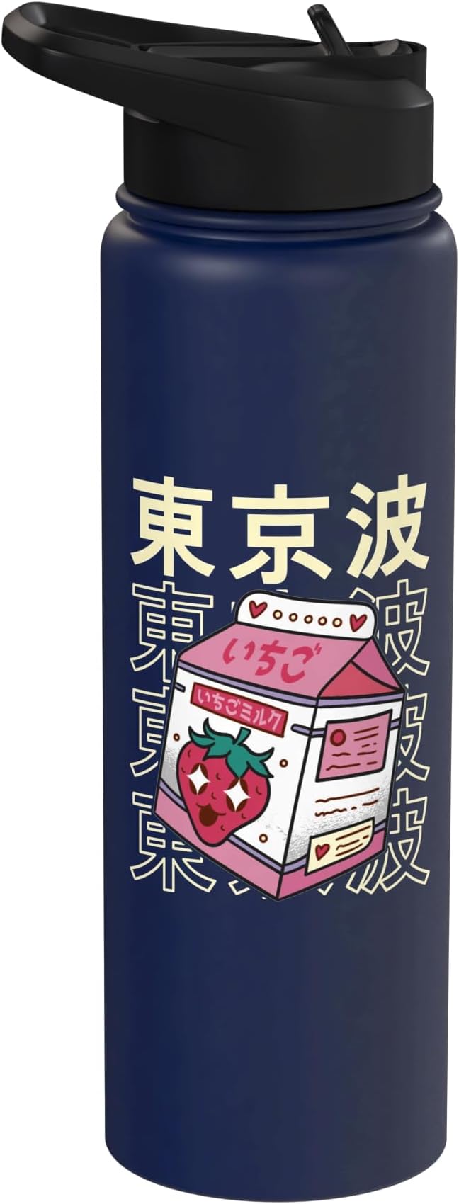 Japanese Strawberry Milk Carton Kawaii Aesthetic Anime Stainless Steel Insulated Water Bottle